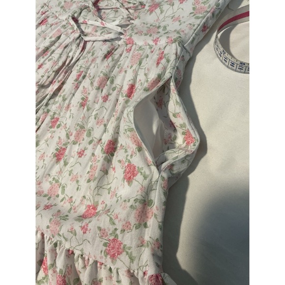 Altar'd State Jodee White/Pink Floral Maxi Tiered Dress Easter Fairy  Sz S - Picture 12 of 16